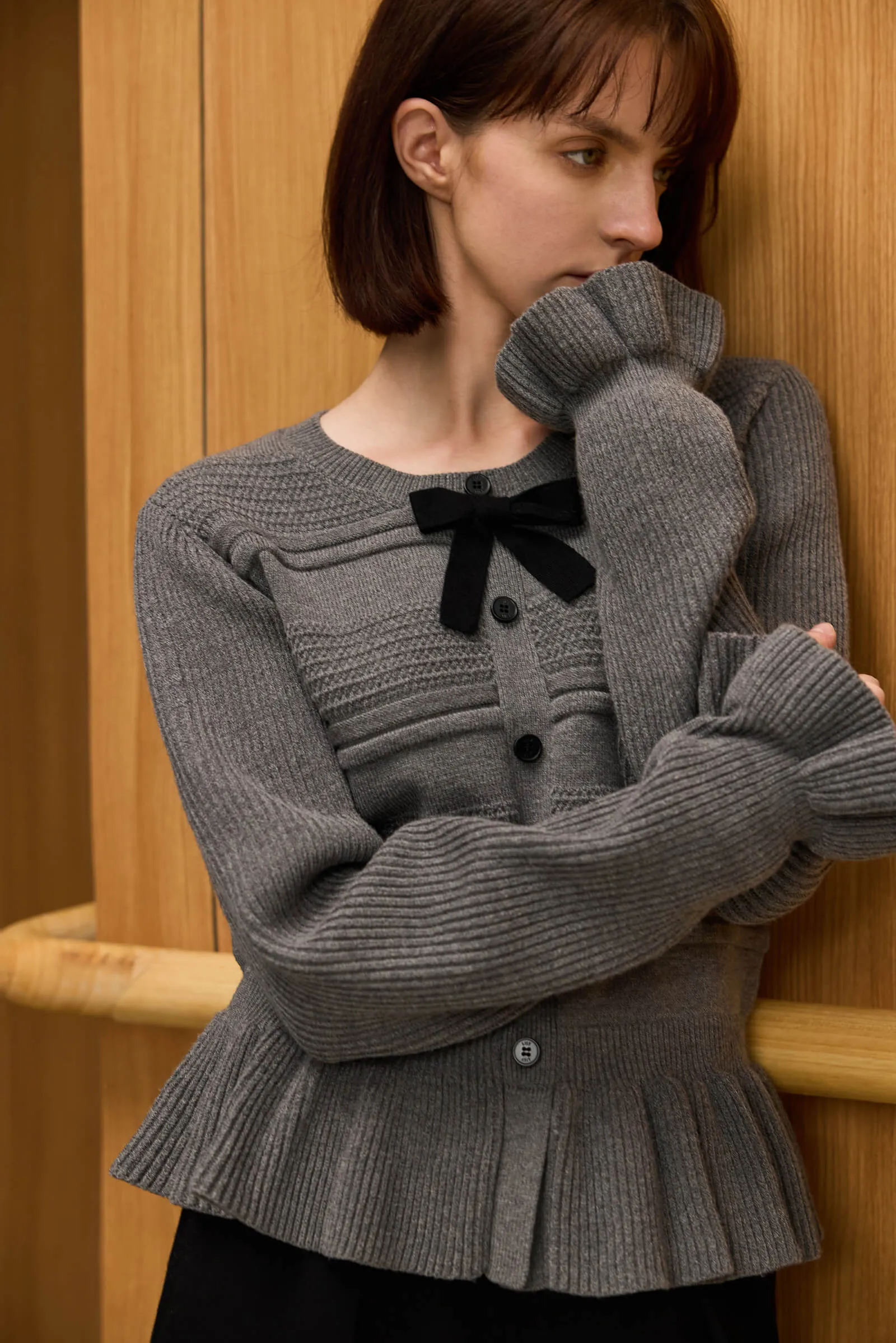 LILY Sweet Bow Knit Sweater
