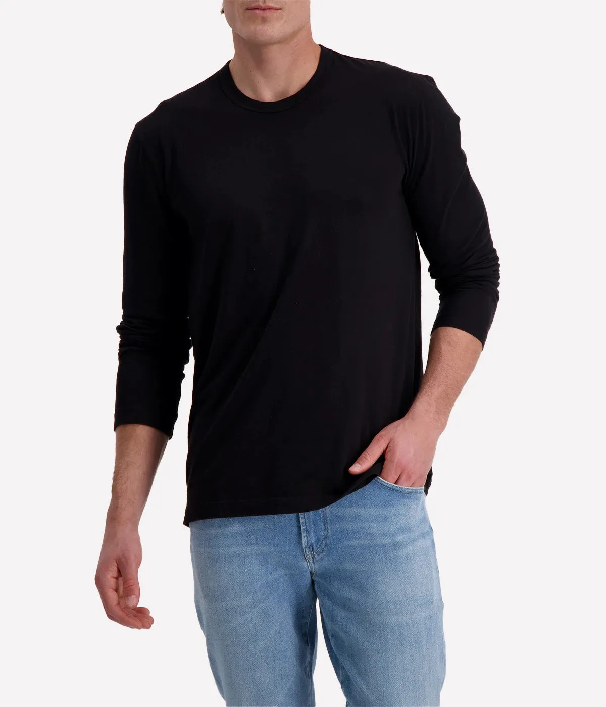 Long Sleeve Crew in Black