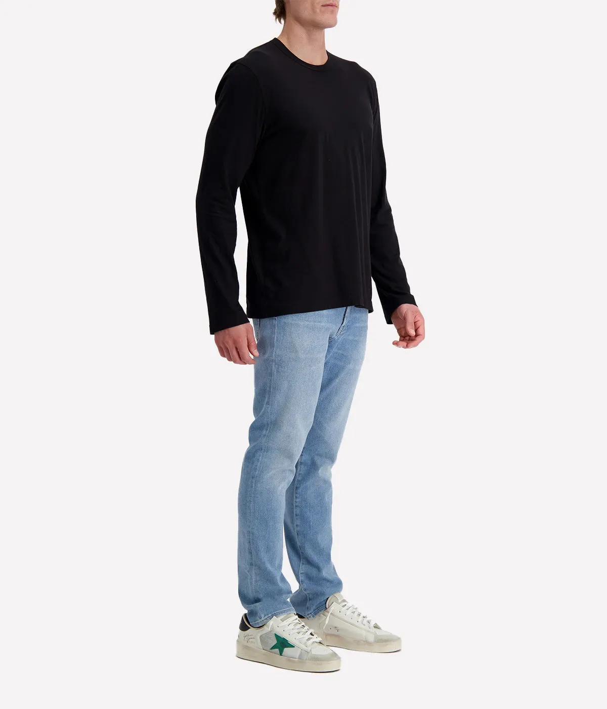 Long Sleeve Crew in Black