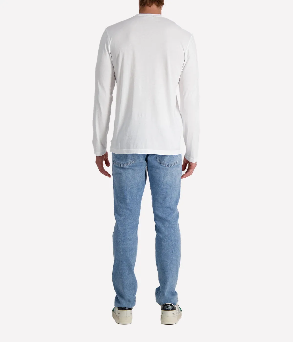 Long Sleeve Crew in White