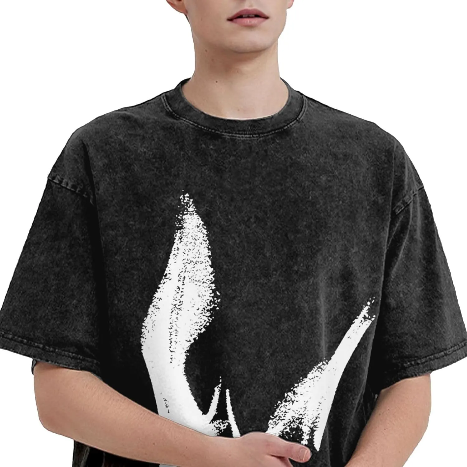 Men Streetwear Oversized Casual T-Shirts Short-Sleeve Adults Teens Cotton Shirt