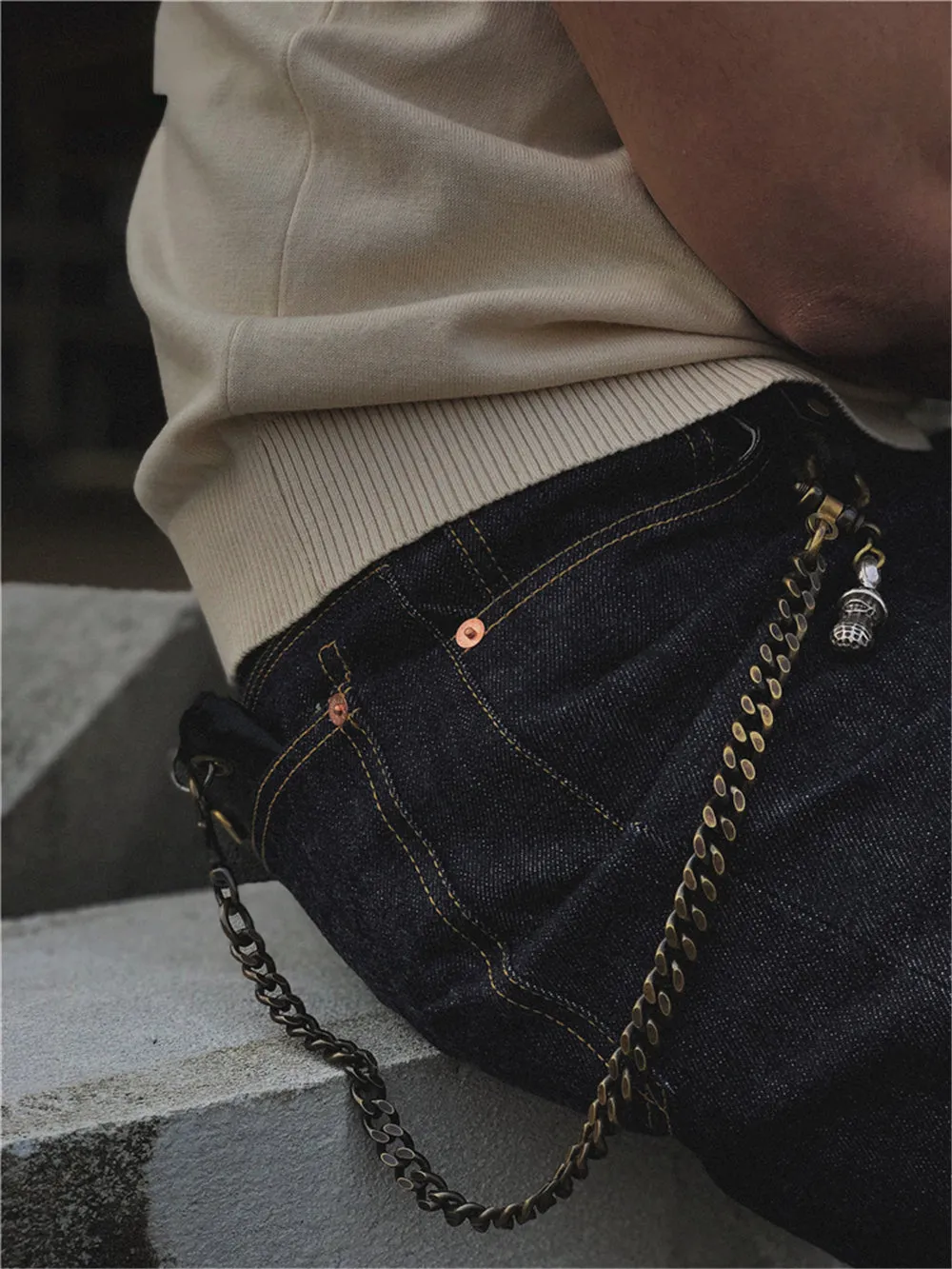 Men's Knitted Pocket T-shirt Short Sleeves