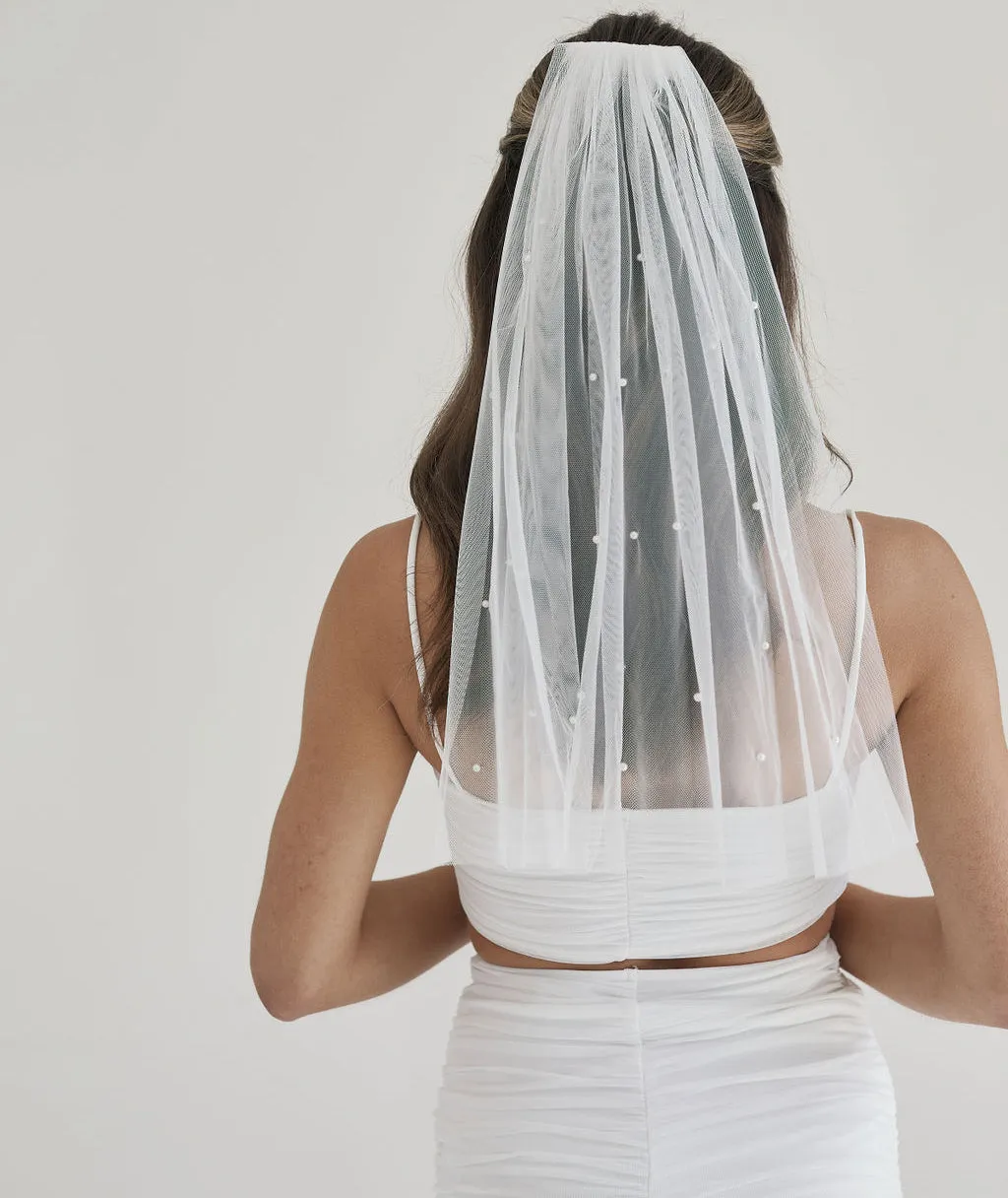 Pearl Tulle Veil