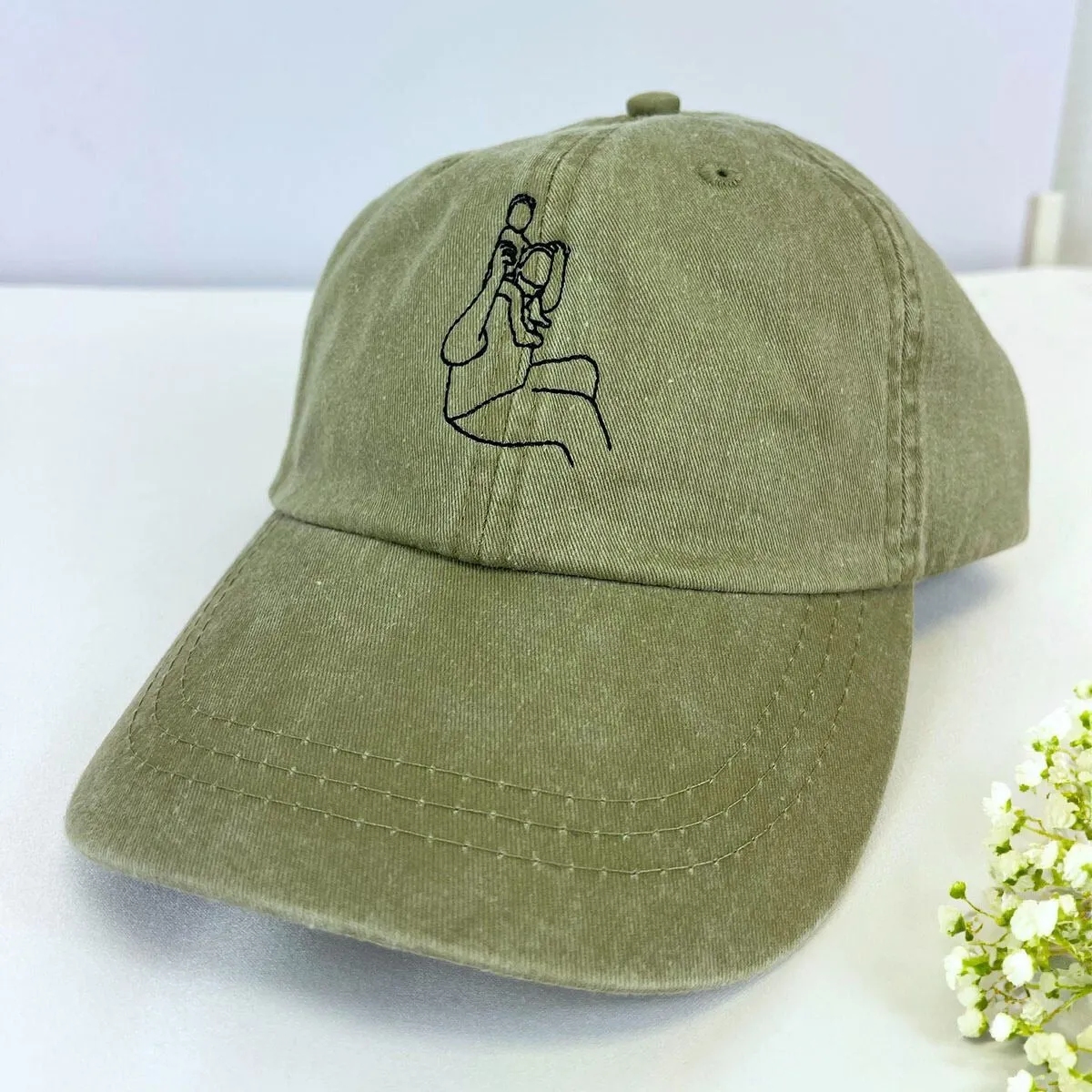 Personalized Dad Hat with Custom Embroidered Photo - Unique Dad Gift Idea