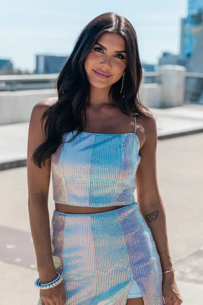Play The Radio Sequin Stripe Crop Top FINAL SALE