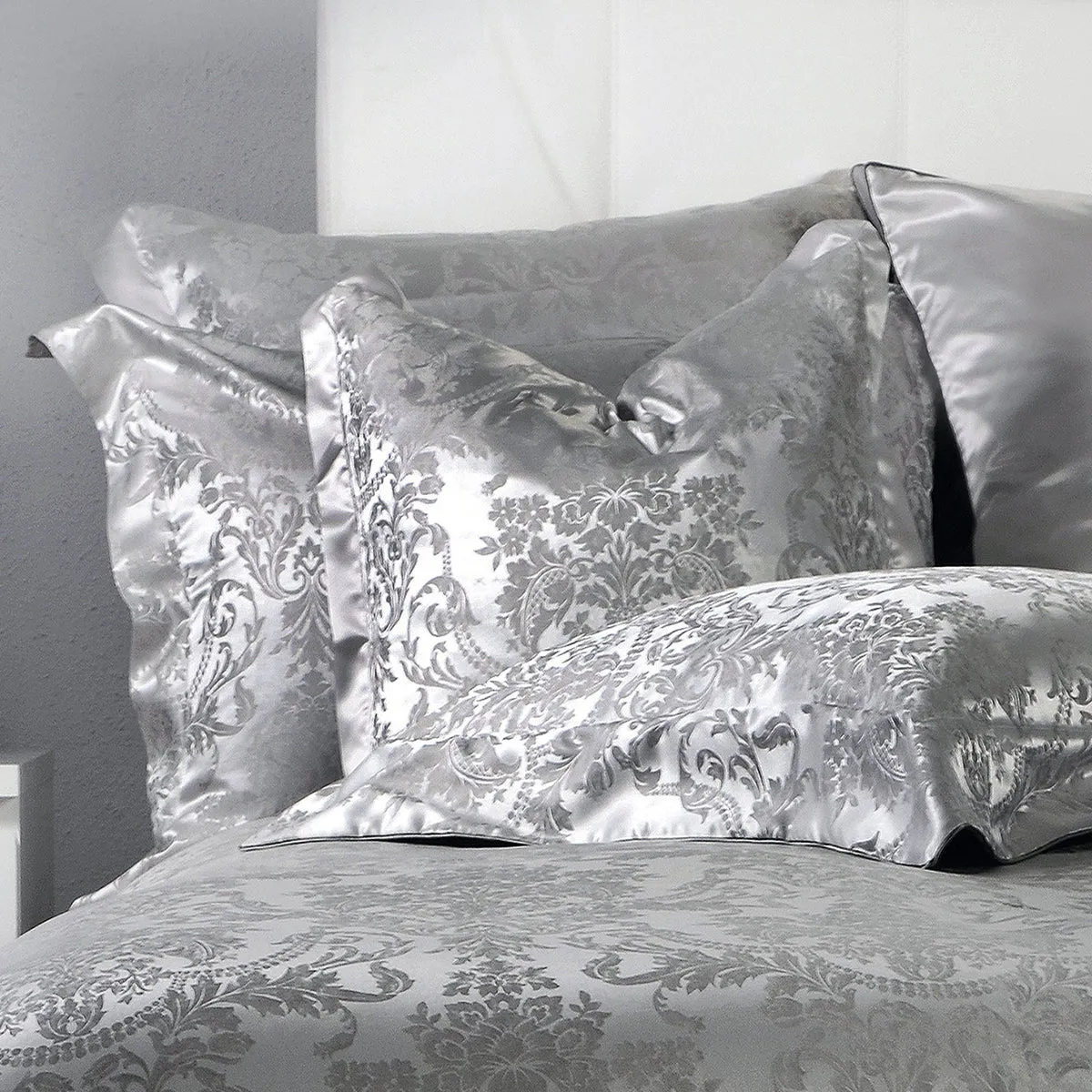 Portofino Grey Pure Mulberry Silk Pillowcase