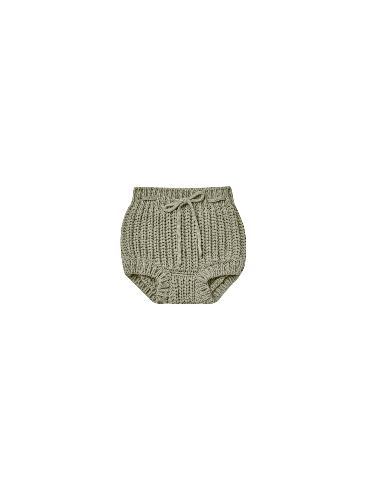 Quincy Mae Basil Chunky Knit Sweater & Knit Tie Bloomer Set