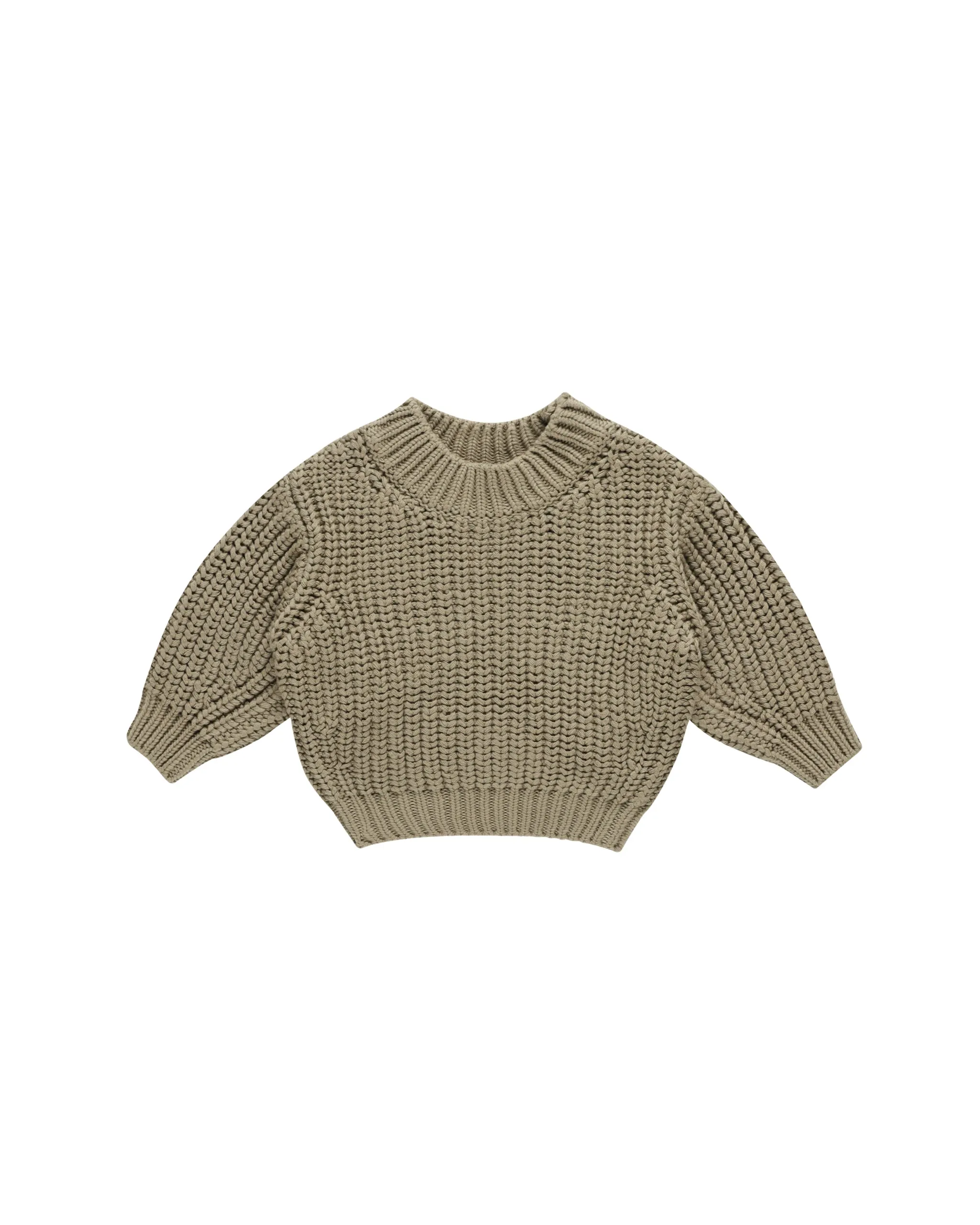Quincy Mae Olive Chunky Knit Sweater   Bloomer Set