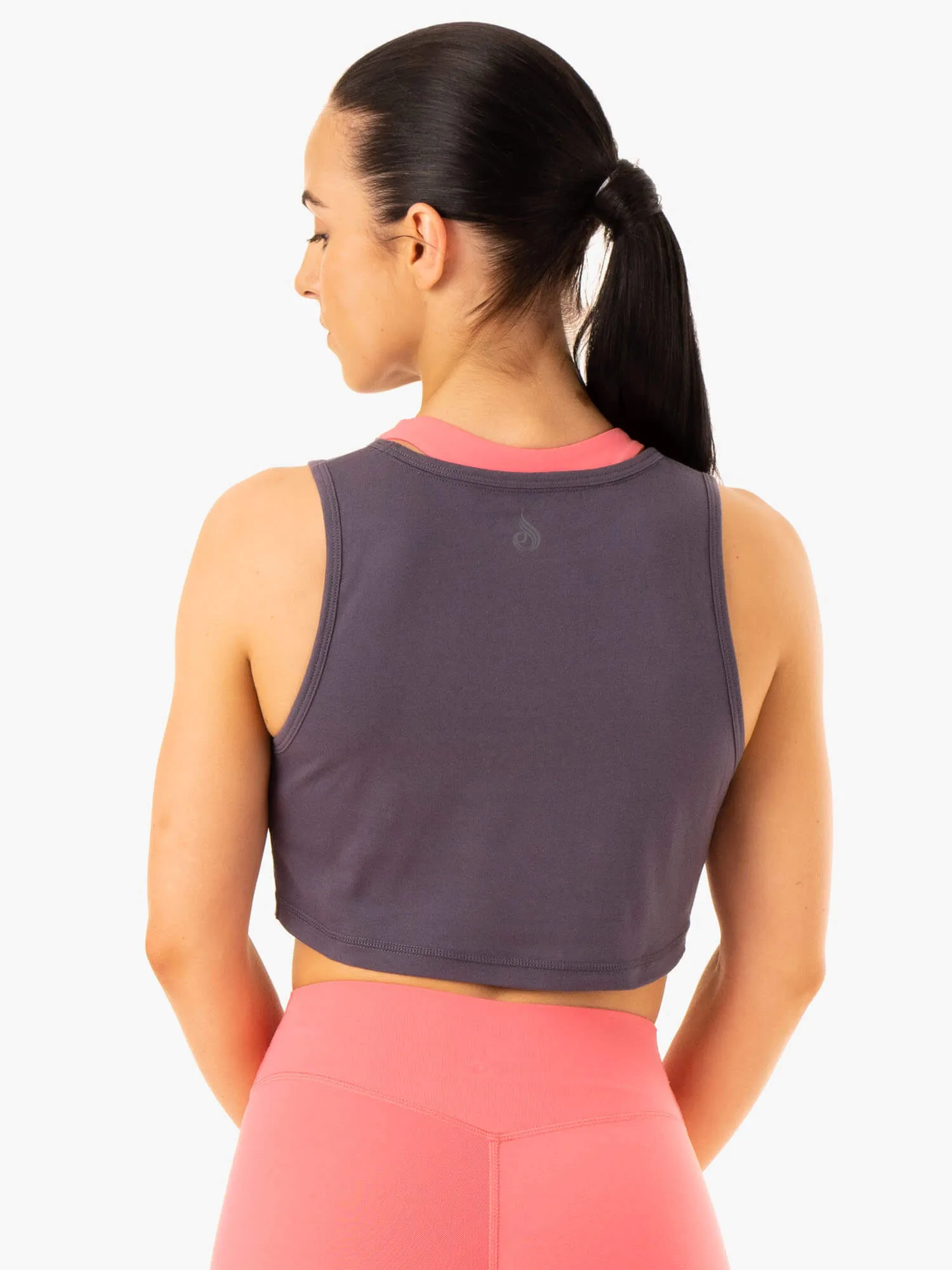 Replay Cross Over Tank - Charcoal