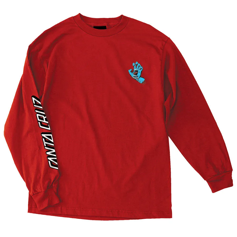 Santa Cruz Screaming Hand Long Sleeve T-Shirt Red