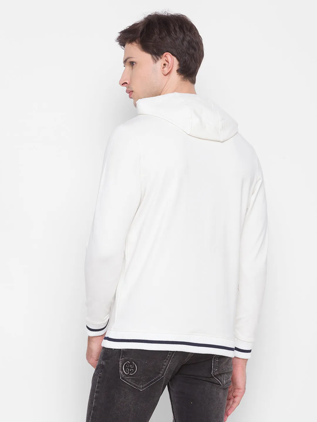 Spykar Brown Cotton Sweatshirt For Men