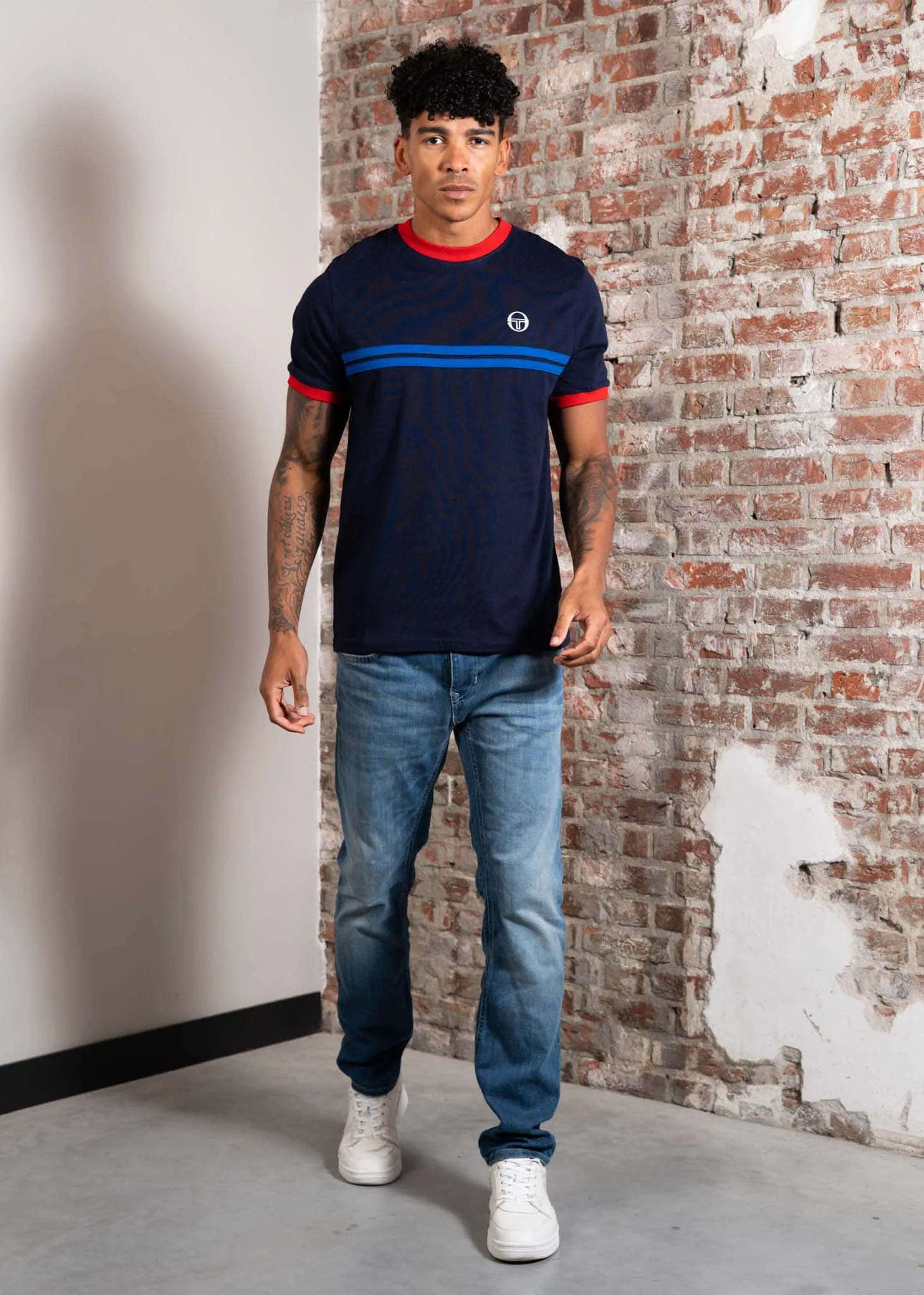 Supermac tee - maritime blue adrenaline rush nautical b