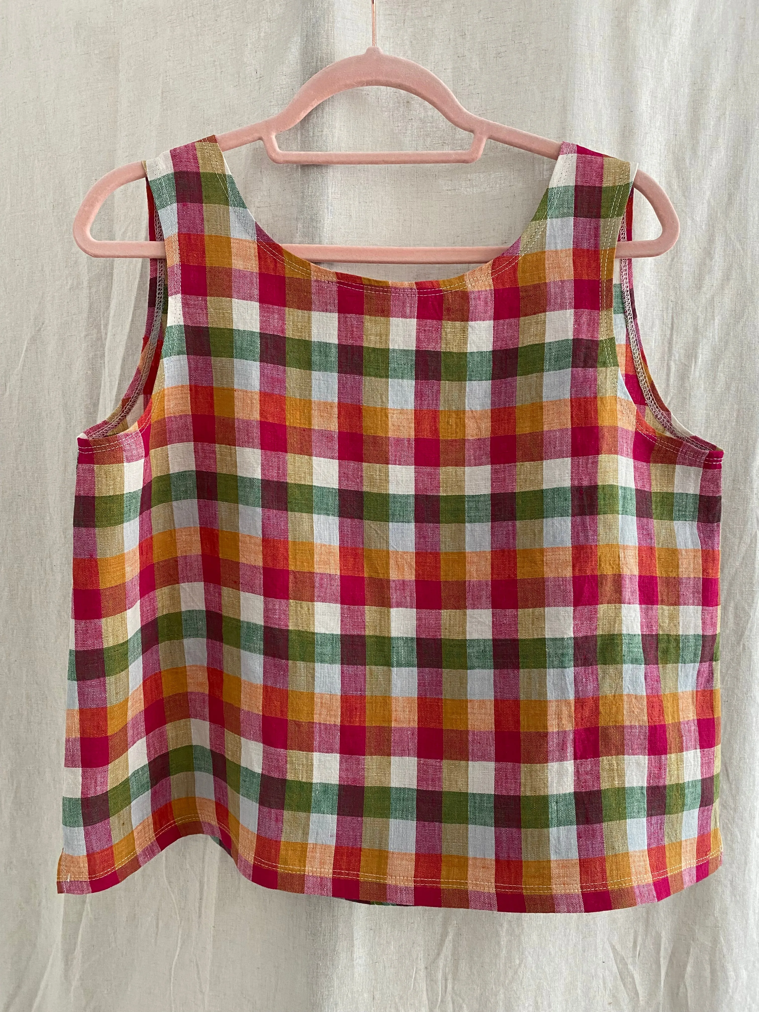 The Tank -  Linen - Checks & Stripes
