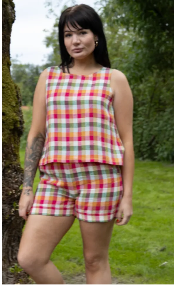 The Tank -  Linen - Checks & Stripes