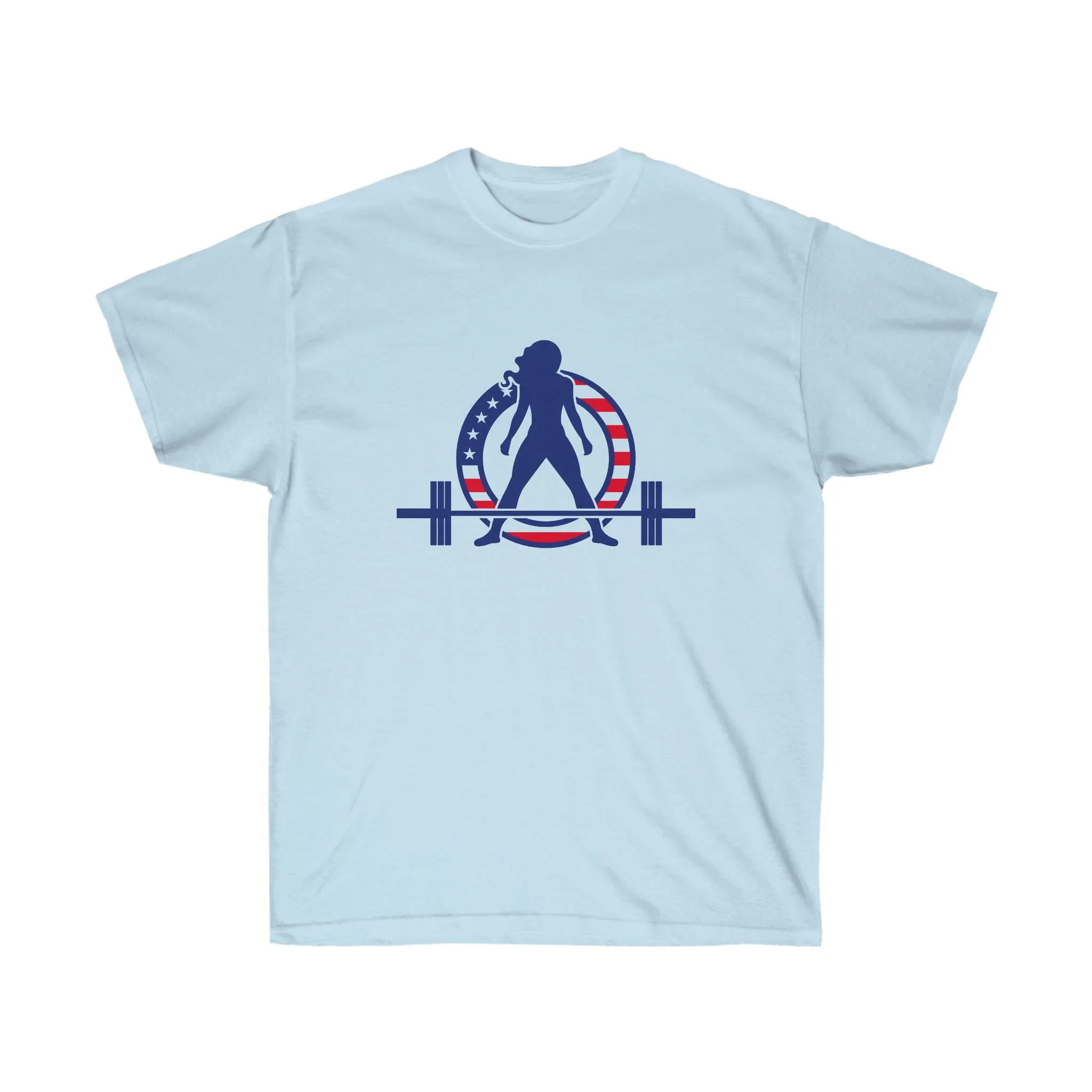 USA Logo - Unisex Ultra Cotton Tee - USA Logo Light - Plain Back