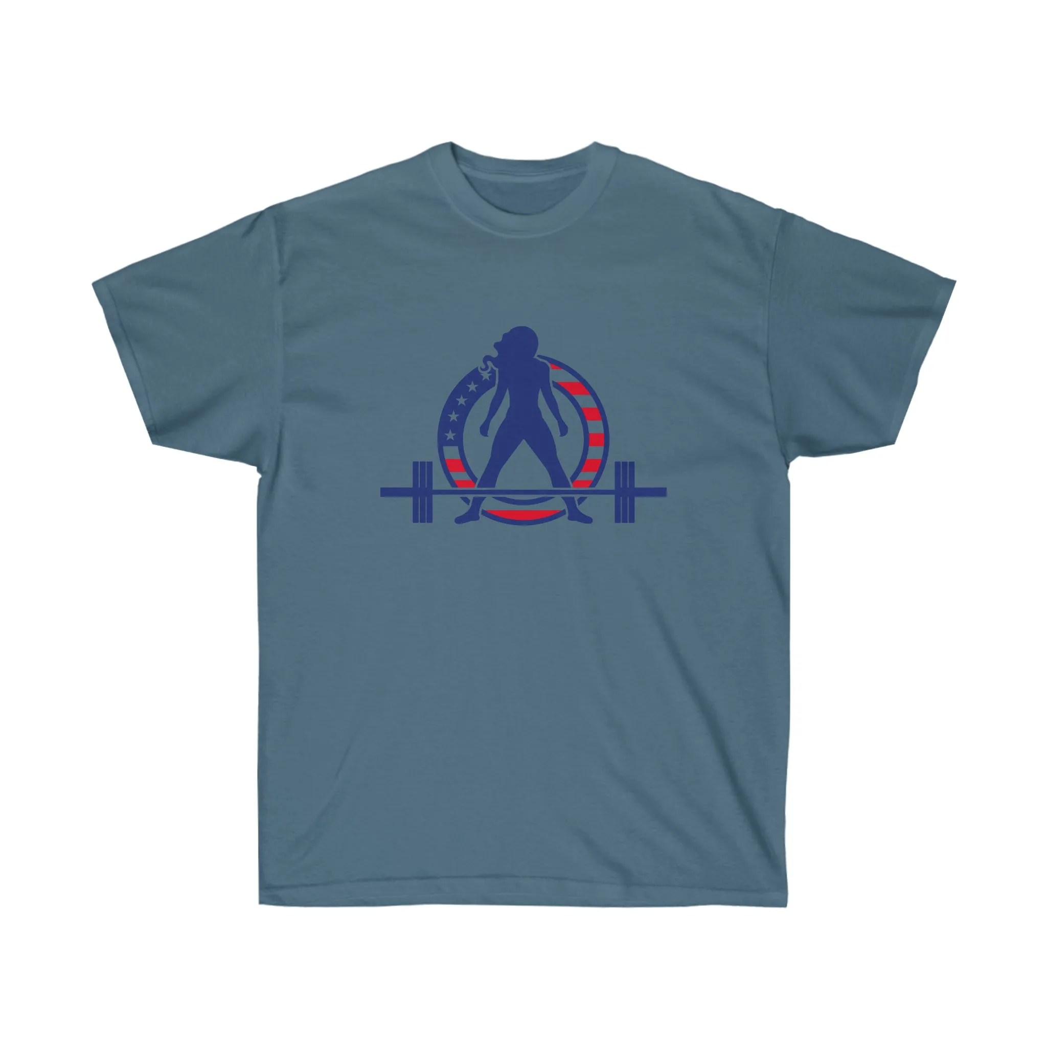 USA Logo - Unisex Ultra Cotton Tee - USA Logo Light - Plain Back