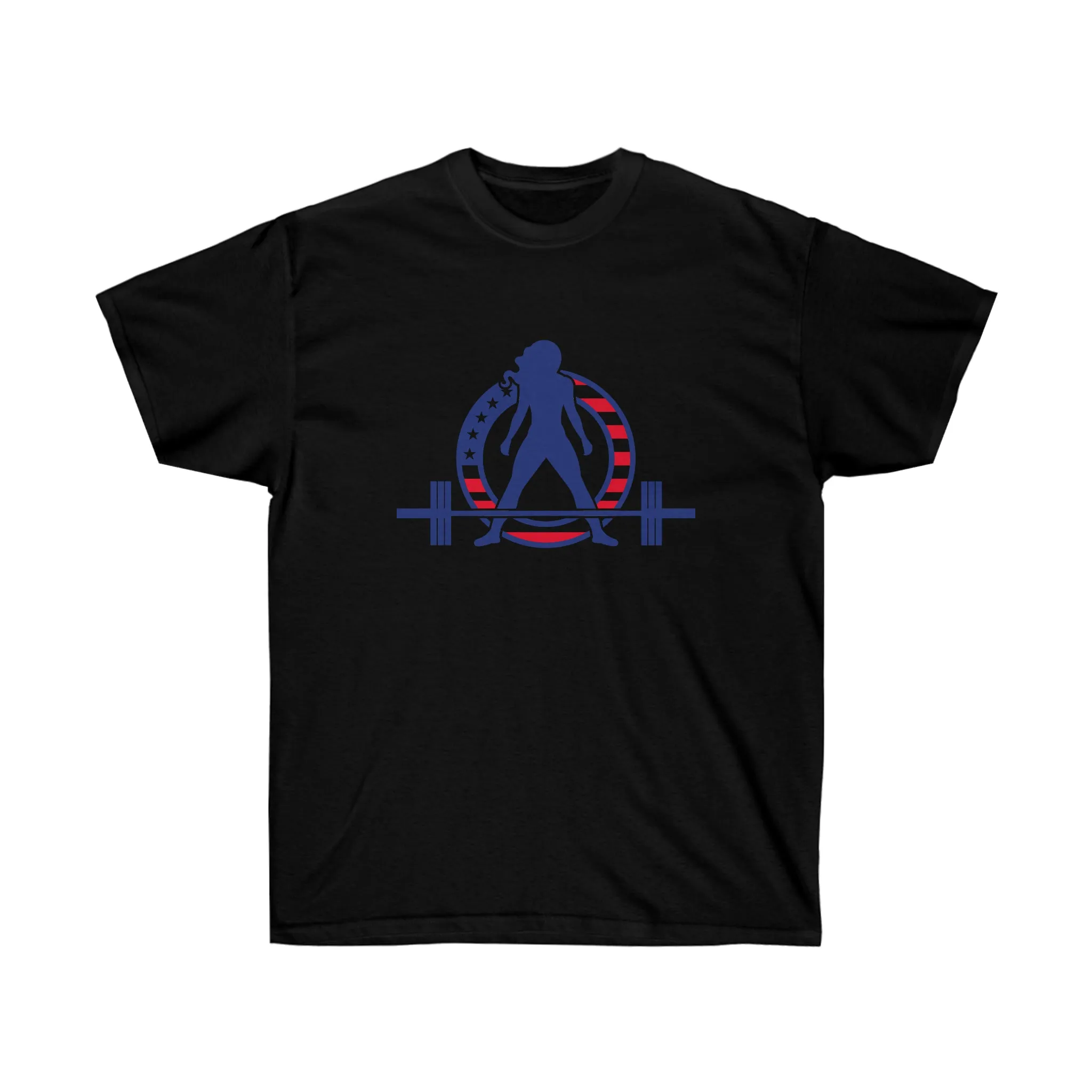 USA Logo - Unisex Ultra Cotton Tee - USA Logo Light - Plain Back
