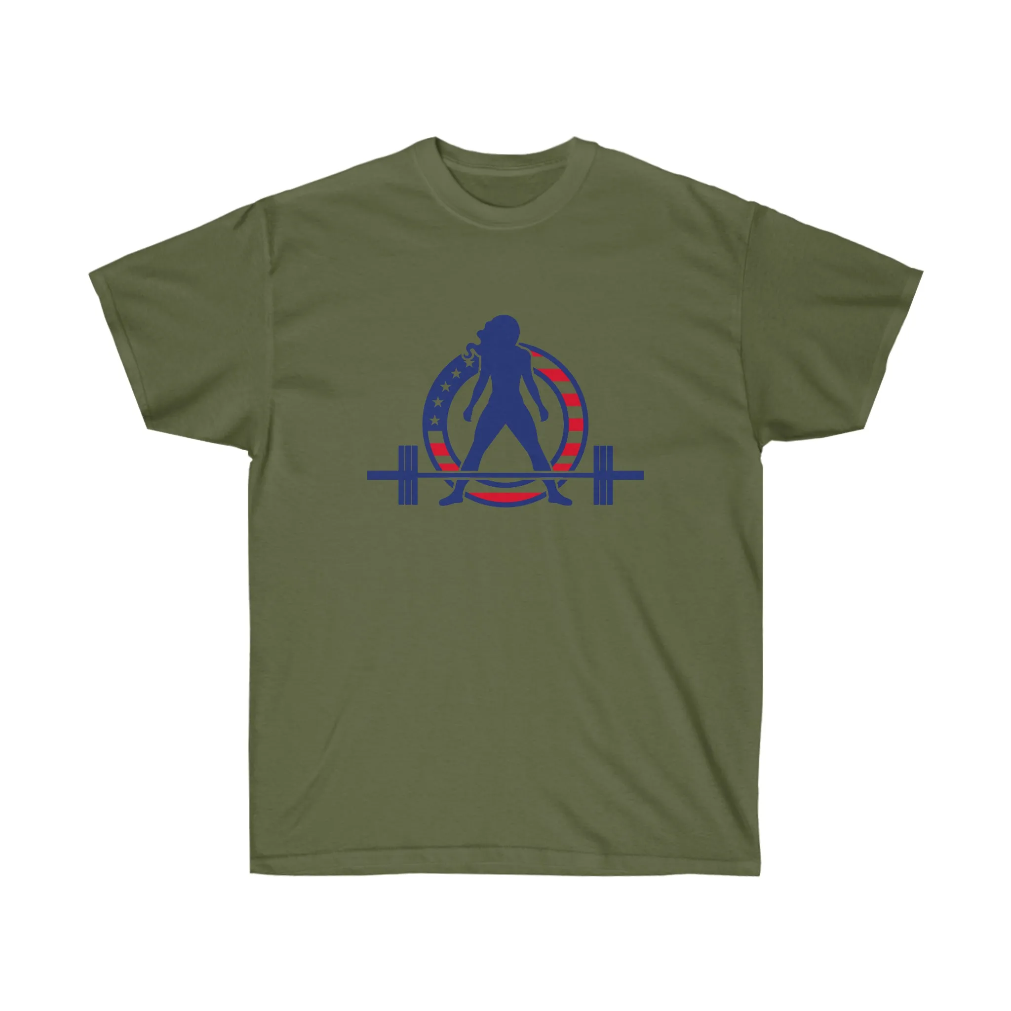USA Logo - Unisex Ultra Cotton Tee - USA Logo Light - Plain Back