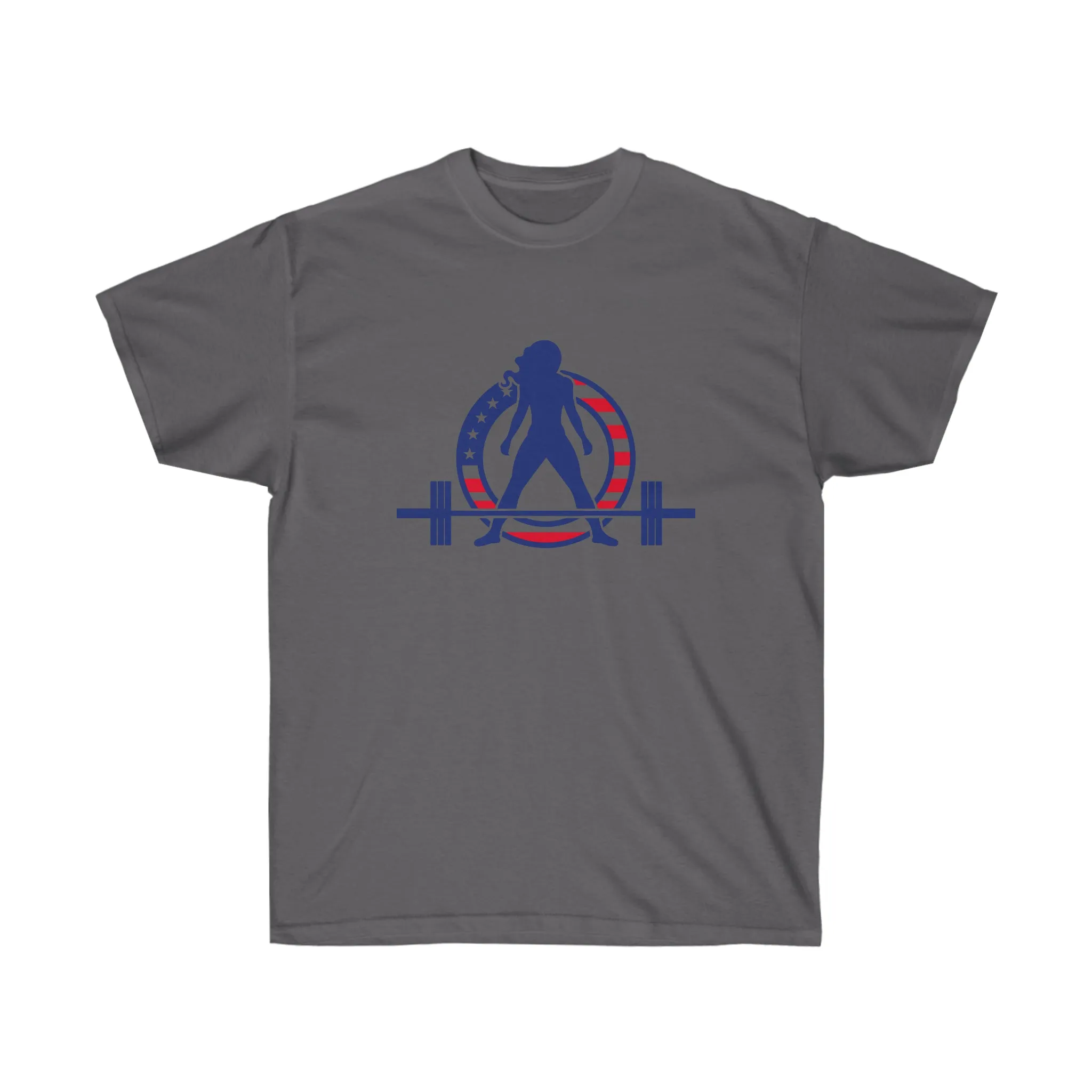 USA Logo - Unisex Ultra Cotton Tee - USA Logo Light - Plain Back