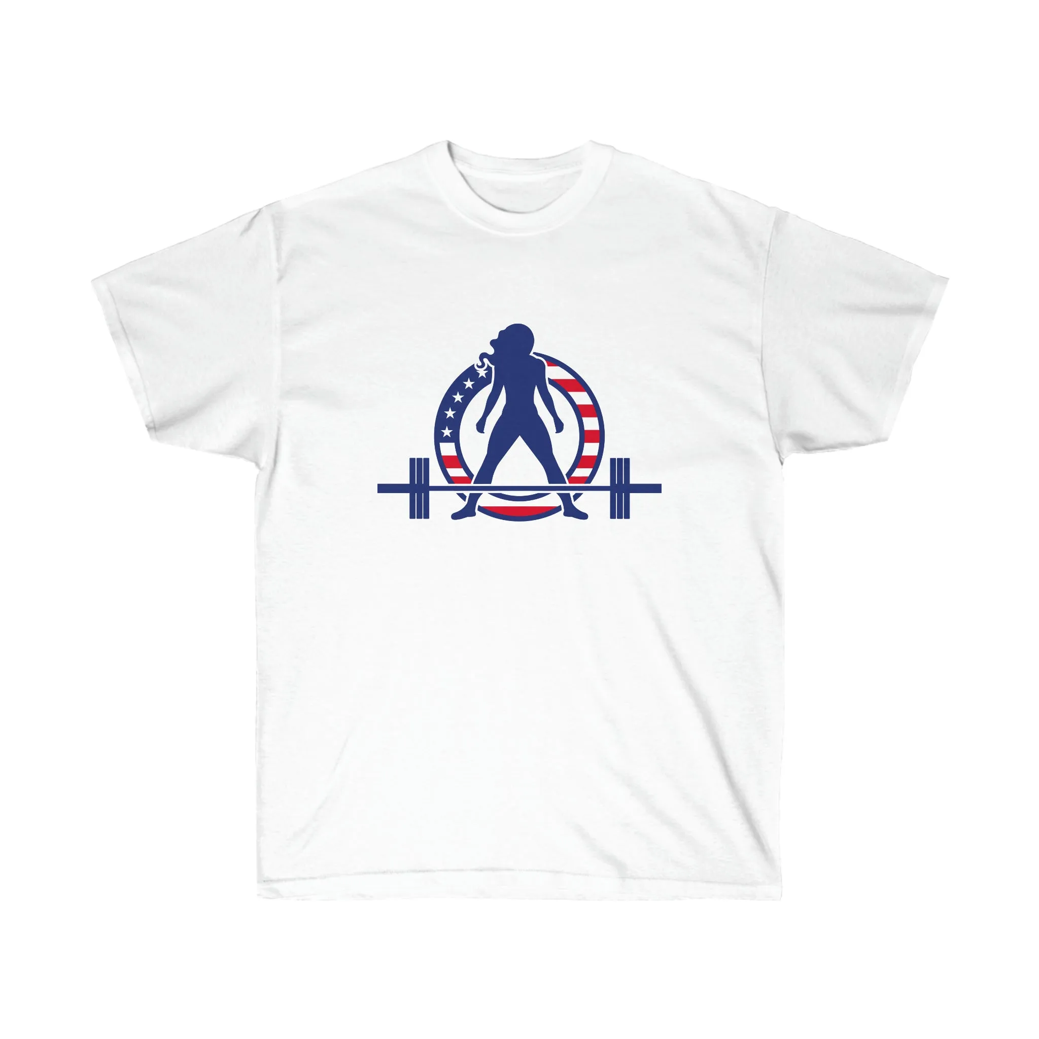USA Logo - Unisex Ultra Cotton Tee - USA Logo Light - Plain Back