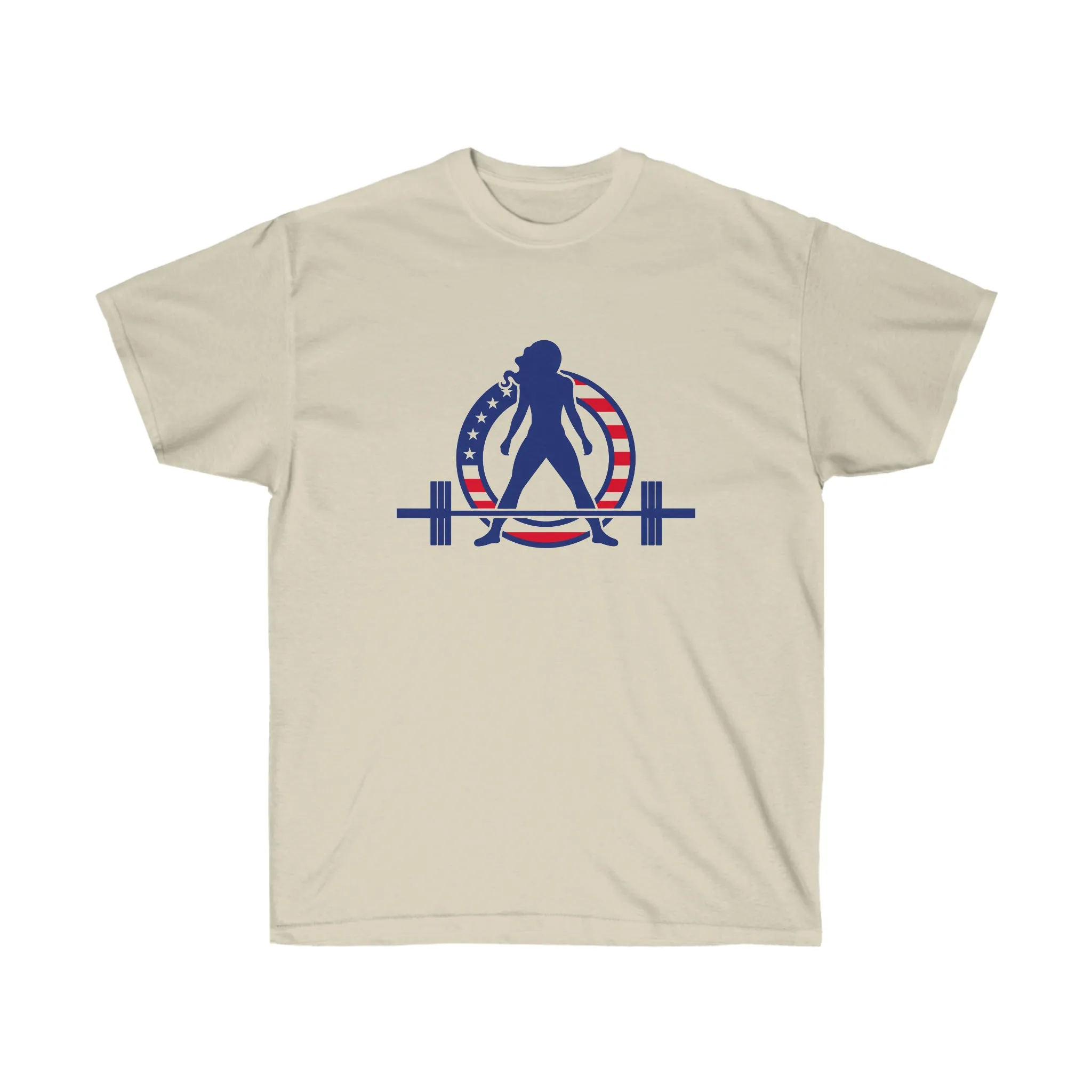 USA Logo - Unisex Ultra Cotton Tee - USA Logo Light - Plain Back