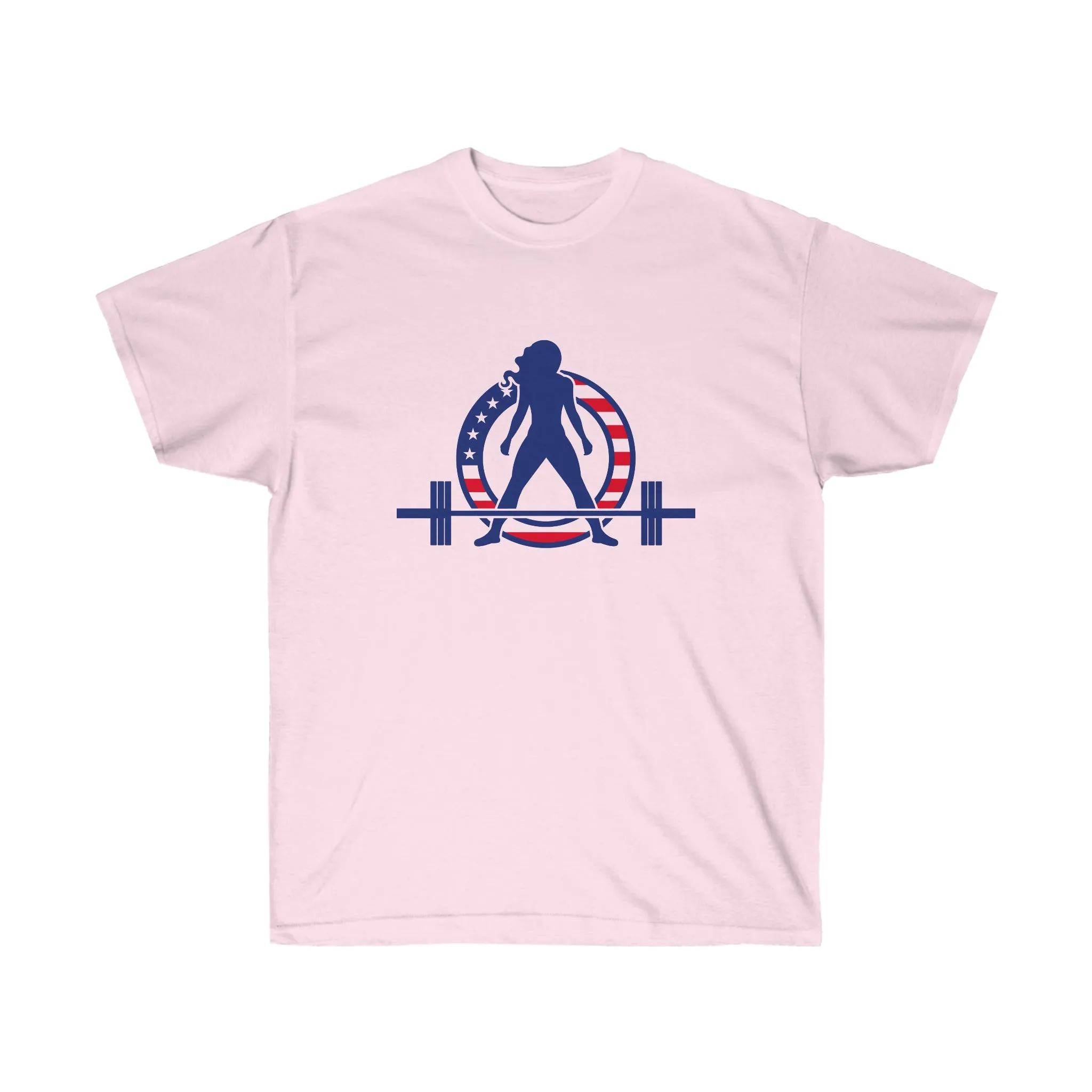 USA Logo - Unisex Ultra Cotton Tee - USA Logo Light - Plain Back