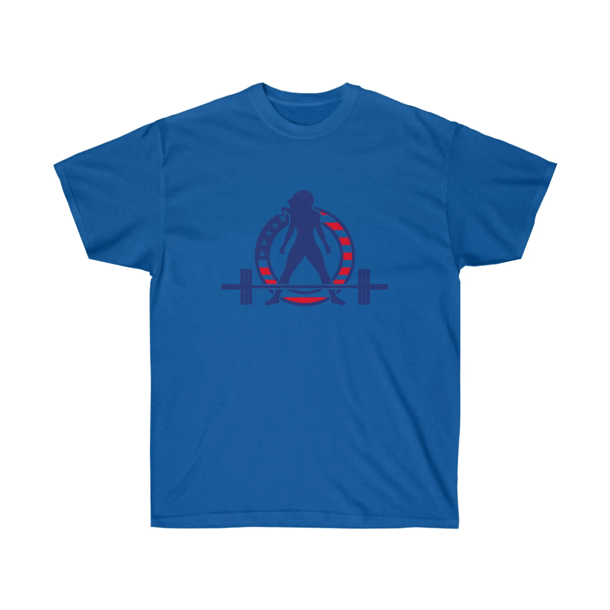 USA Logo - Unisex Ultra Cotton Tee - USA Logo Light - Plain Back