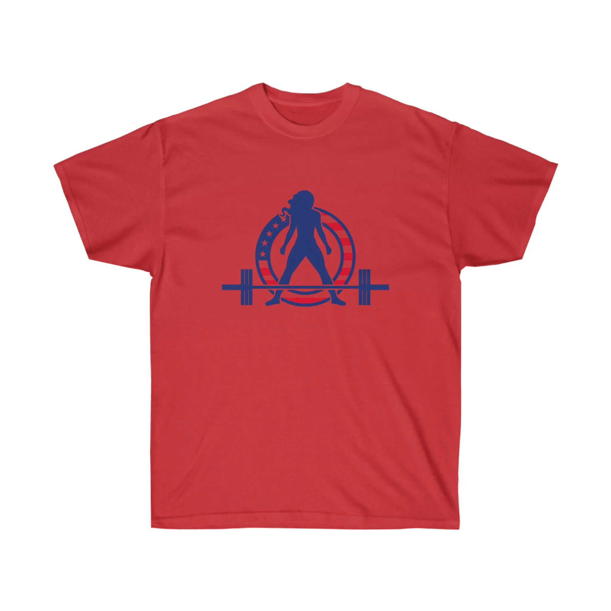 USA Logo - Unisex Ultra Cotton Tee - USA Logo Light - Plain Back
