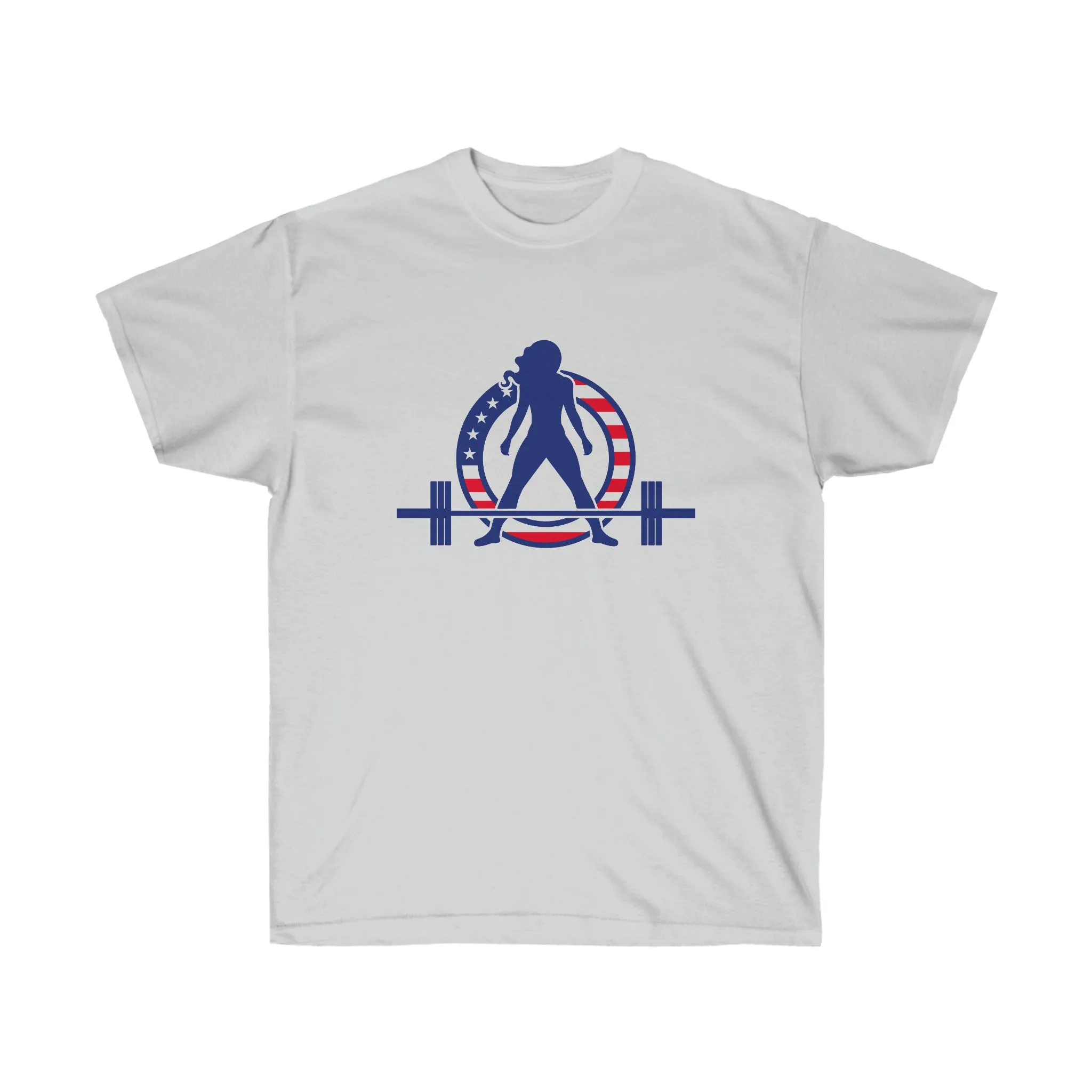 USA Logo - Unisex Ultra Cotton Tee - USA Logo Light - Plain Back