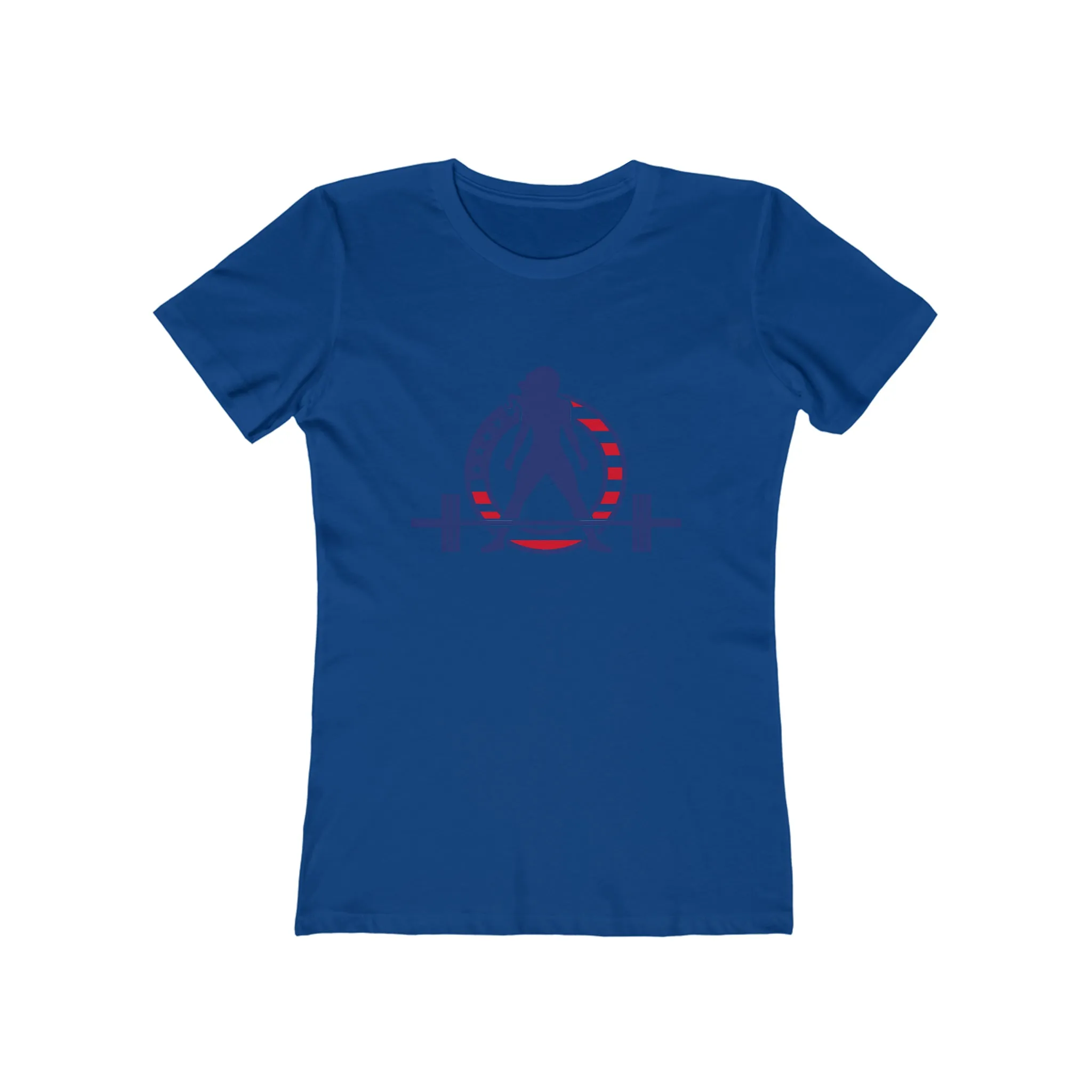 USA Logo - Women's The Boyfriend Tee - USA Light Logo - Plain Back