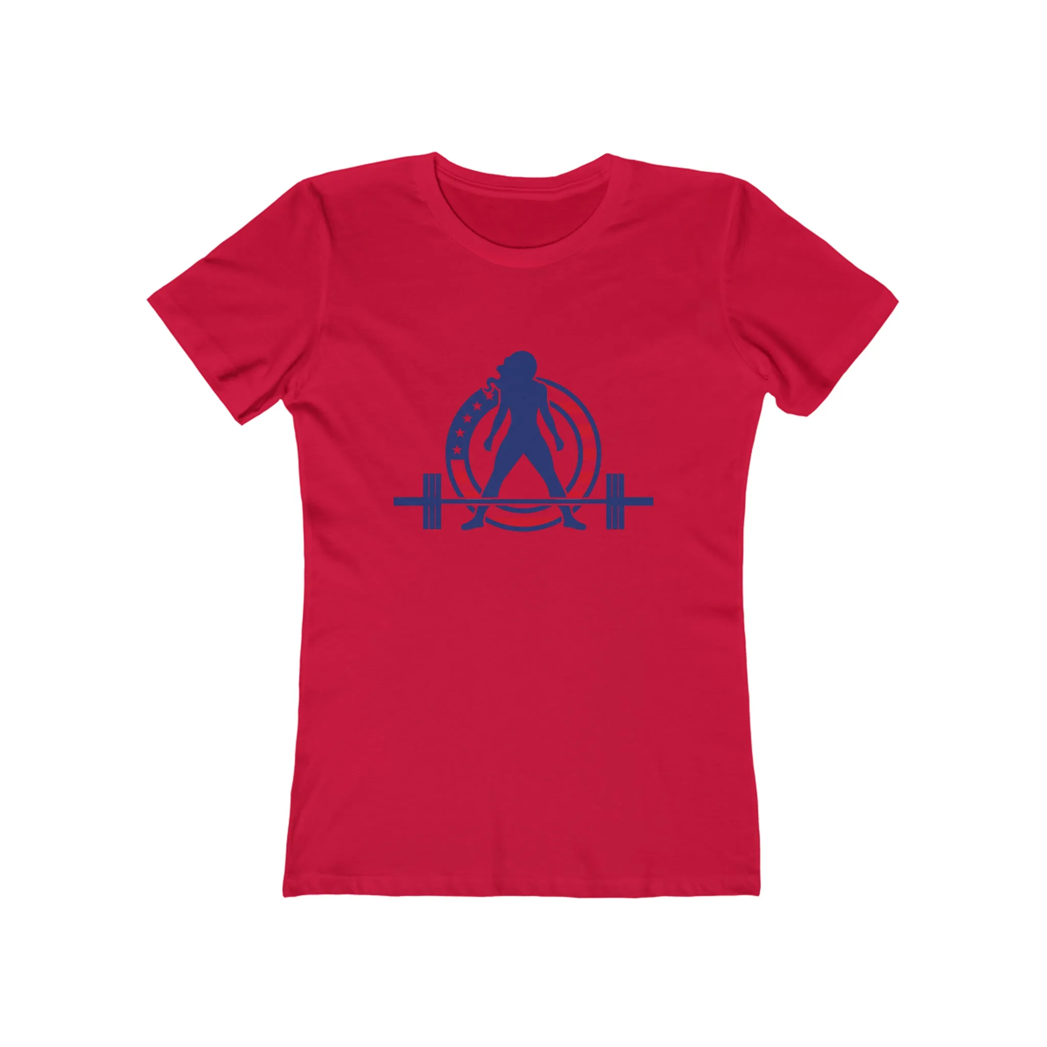 USA Logo - Women's The Boyfriend Tee - USA Light Logo - Plain Back