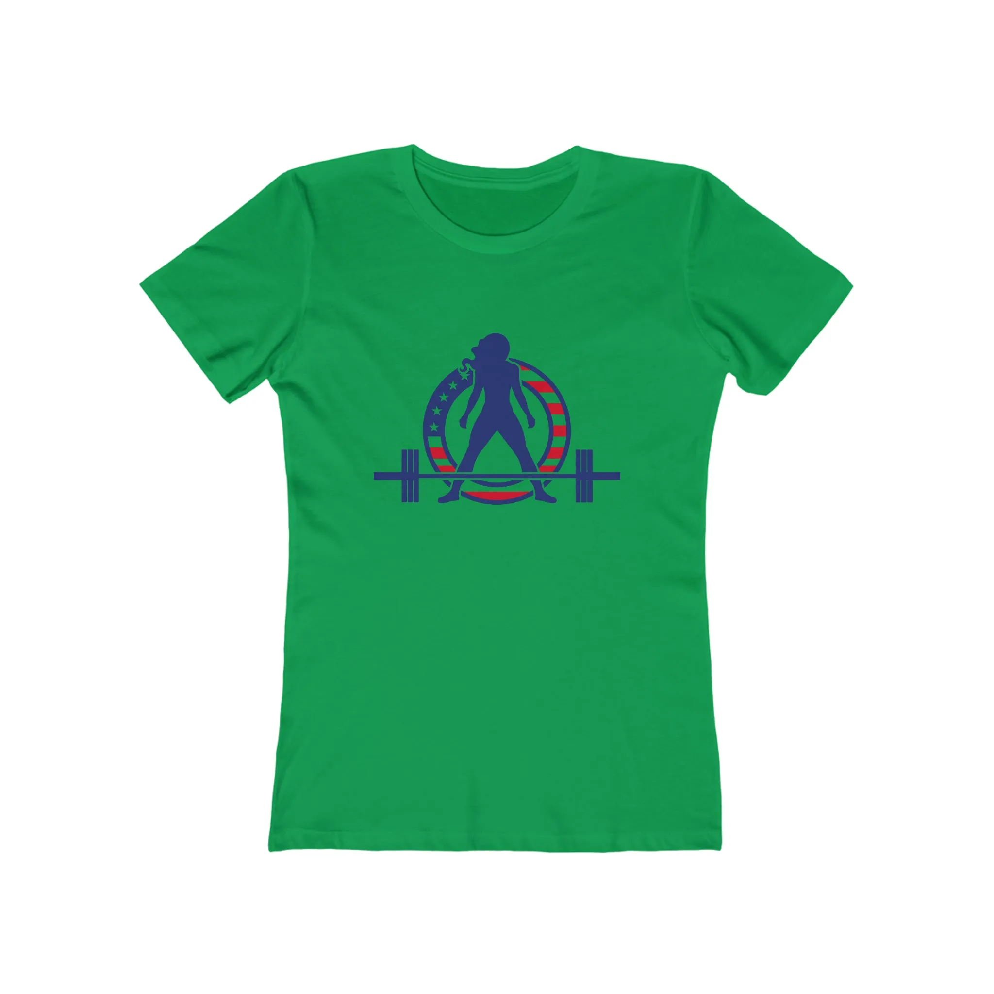 USA Logo - Women's The Boyfriend Tee - USA Light Logo - Plain Back
