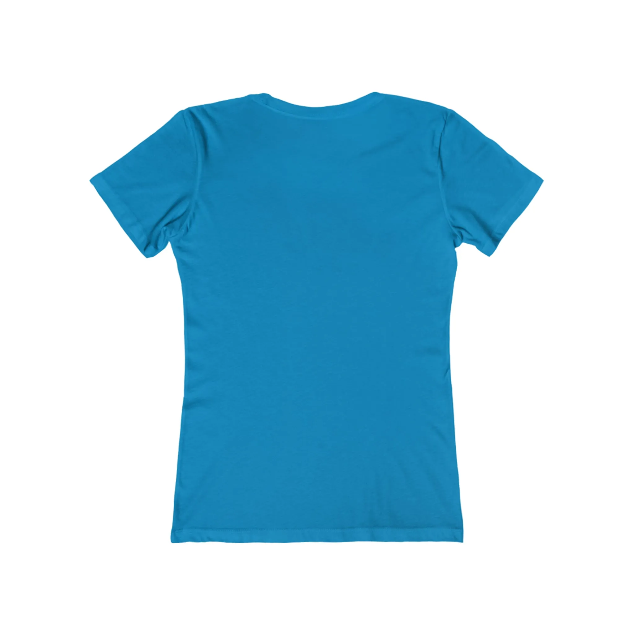 USA Logo - Women's The Boyfriend Tee - USA Light Logo - Plain Back