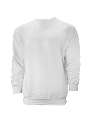 Venley Weighted Women's MADE IN USA White Crew Neck Fleece