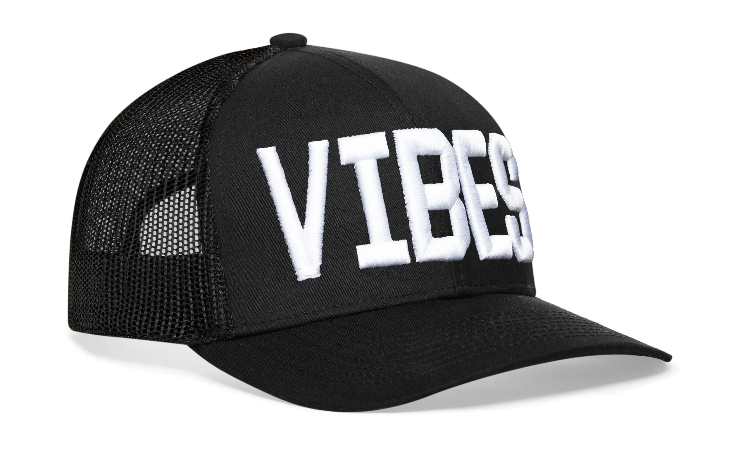 VIBES Trucker Hat  |  Black Vibes Snapback