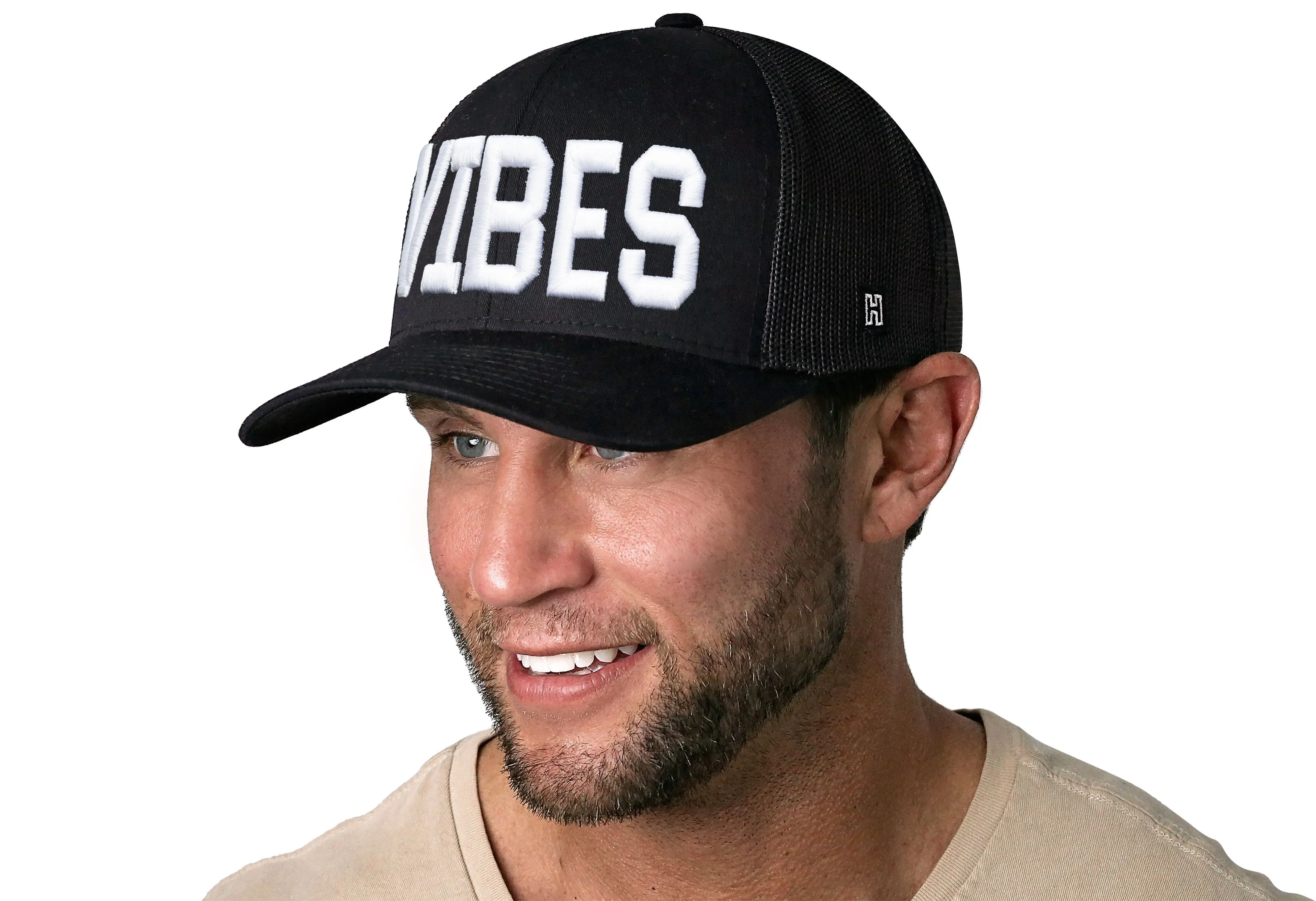VIBES Trucker Hat  |  Black Vibes Snapback