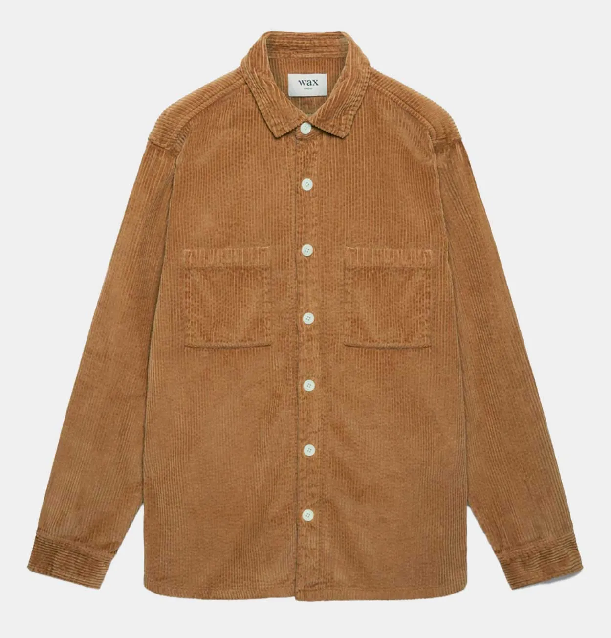 Wax London Whiting Overshirt in Burnt Orange