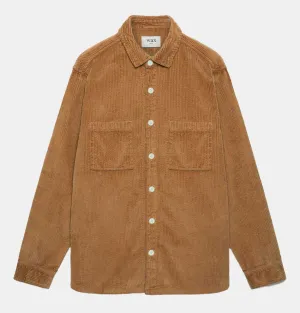 Wax London Whiting Overshirt in Burnt Orange
