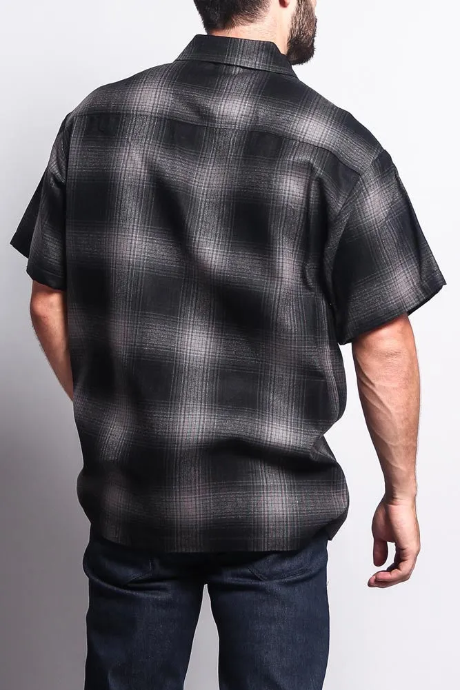 Western Casual Plaid Short Sleeve Button Up Shirt