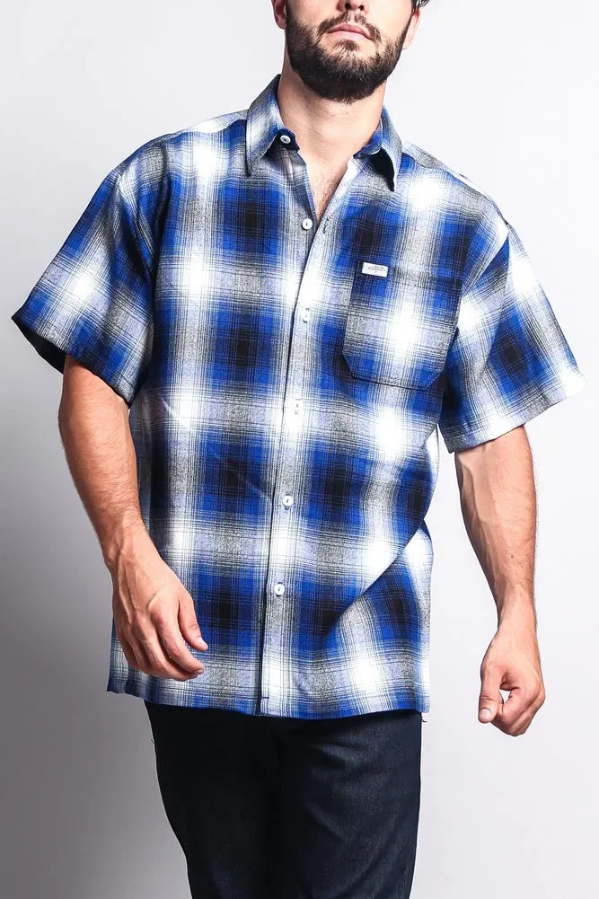 Western Casual Plaid Short Sleeve Button Up Shirt