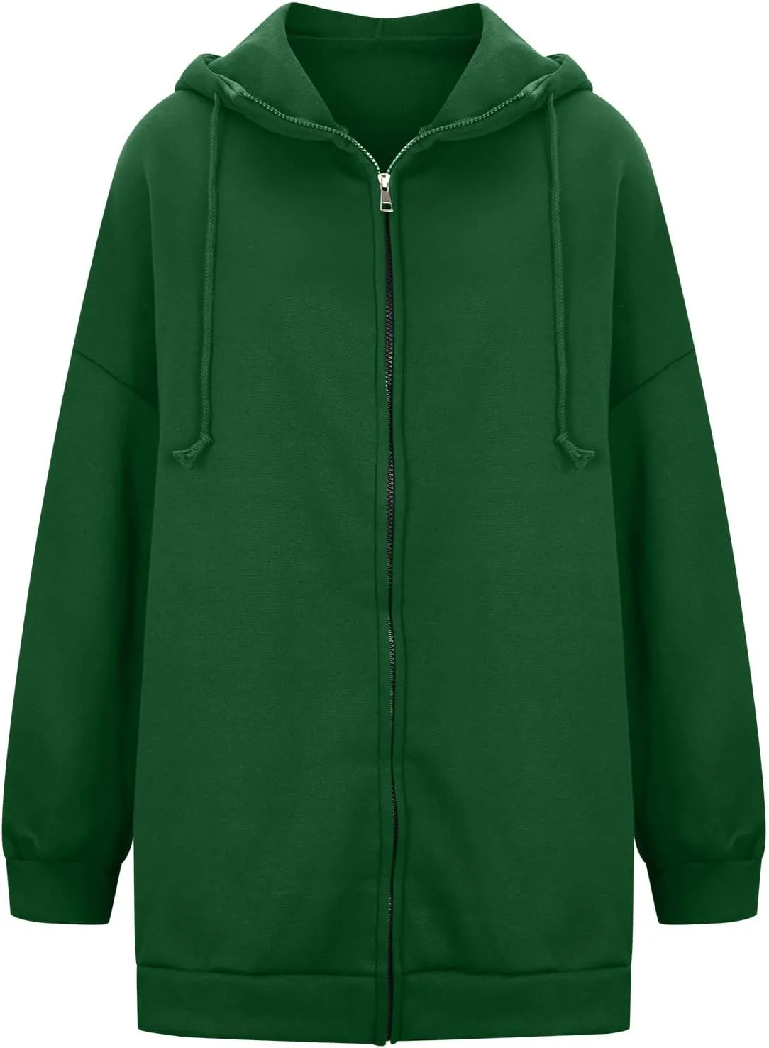 Women Long Sweatshirt Pullover Long Sleeve Solid Color Zip Up Hoodies Slim Fit Casual Fall Winter Shirts with Pocket