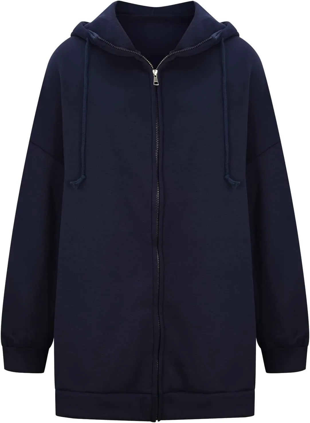 Women Long Sweatshirt Pullover Long Sleeve Solid Color Zip Up Hoodies Slim Fit Casual Fall Winter Shirts with Pocket