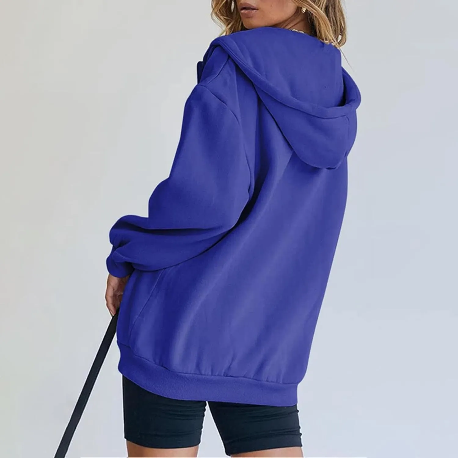 Women's Zip Up Y2K Hoodies Plus Size Trendy 2024 Jackets Long Sleeve Jacket Cute Drawstring Zip Up Hoodie