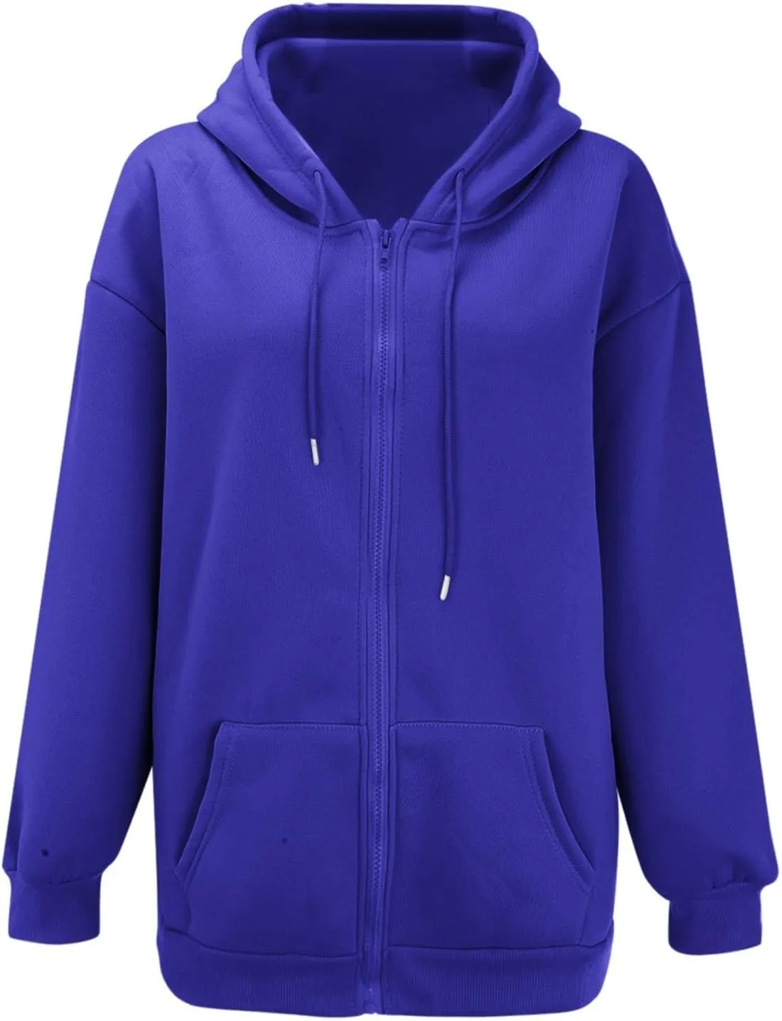Women's Zip Up Y2K Hoodies Plus Size Trendy 2024 Jackets Long Sleeve Jacket Cute Drawstring Zip Up Hoodie