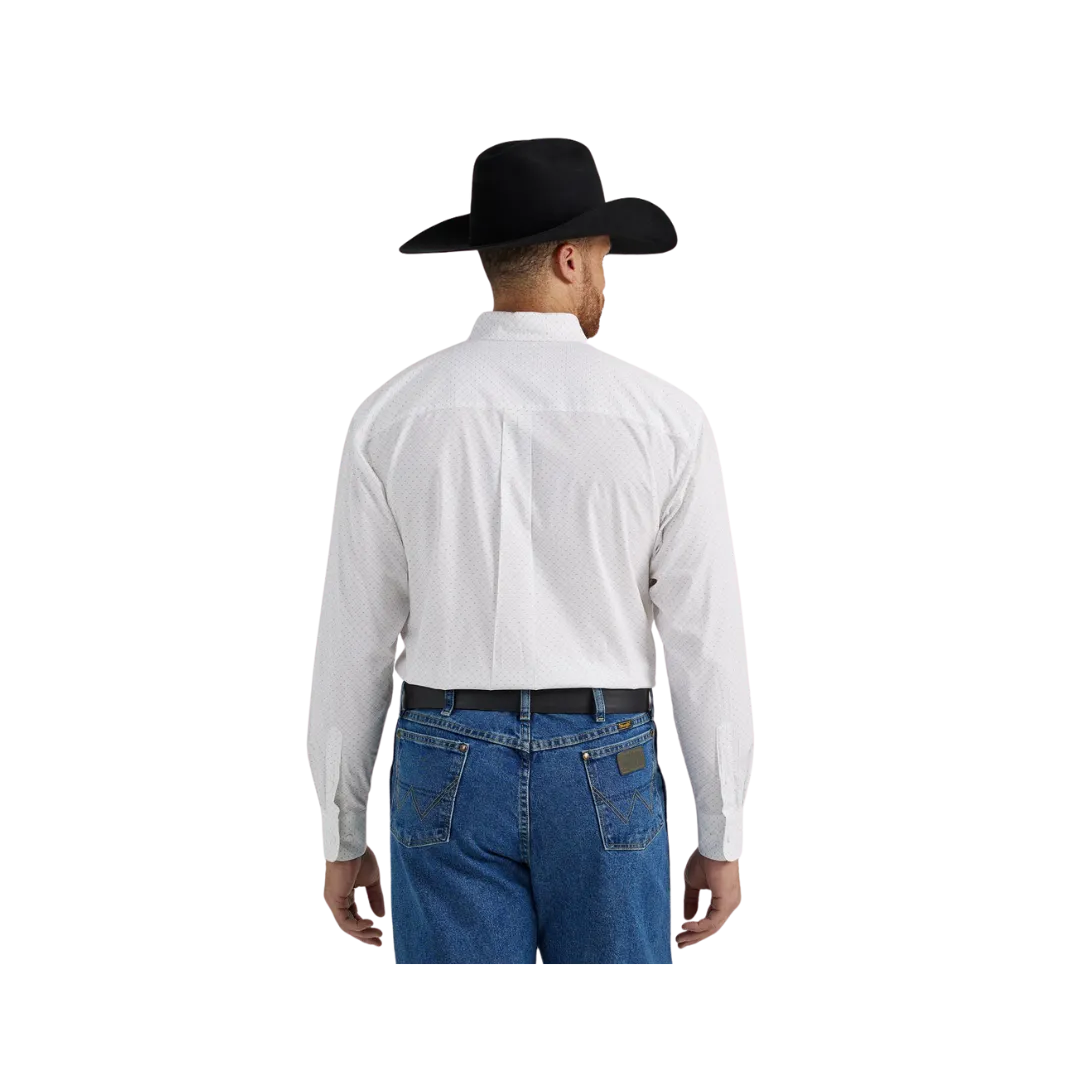 Wrangler Men's George Strait Print White Shirt